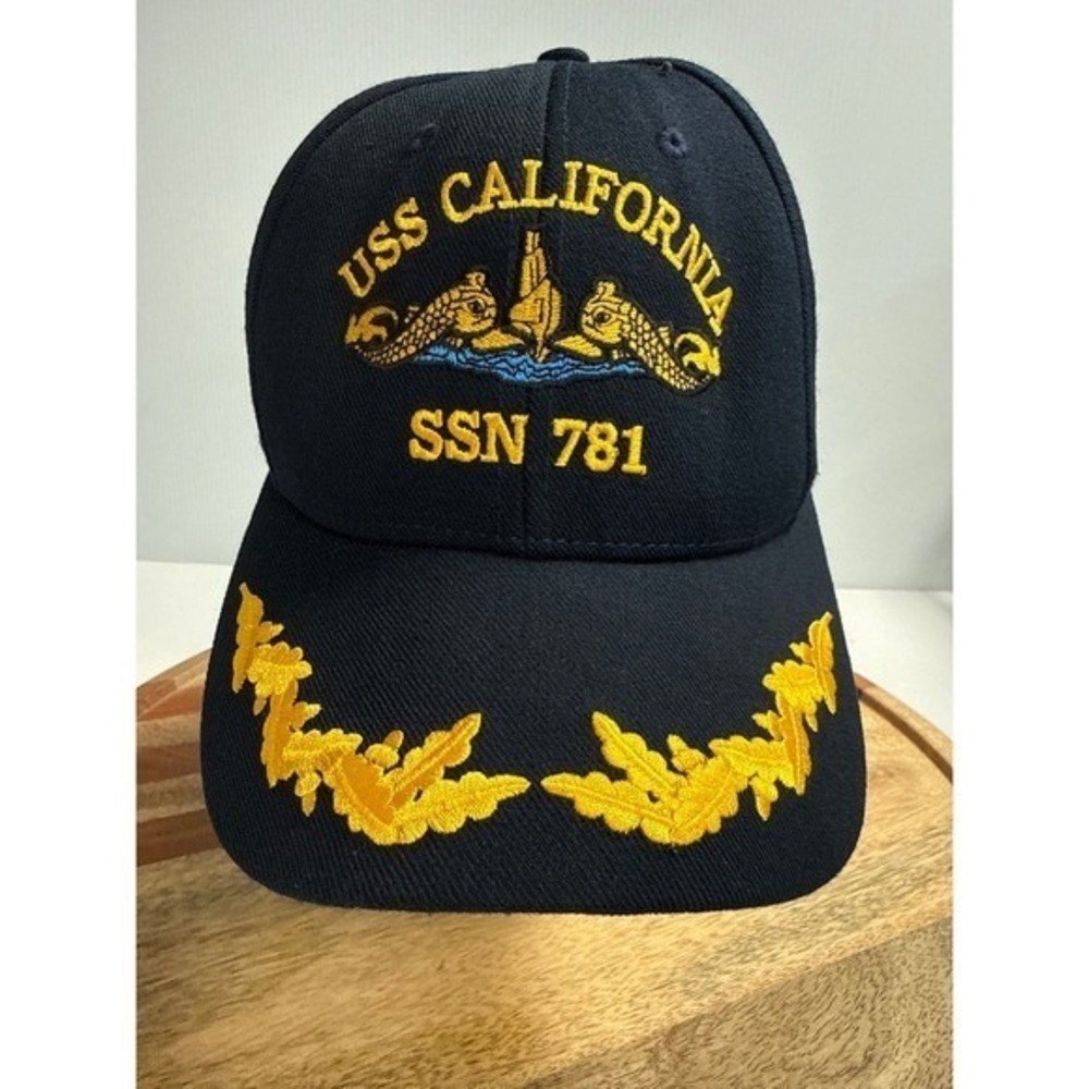 US Navy Ship USS California SSN 781 Dark Blue Cap The Corps USA Made Adjustable - Picture 2 of 7